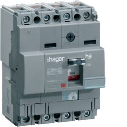 Hager HNA161H, MCCB h3 x160 TM 4x160A 40kA, 3250613131005