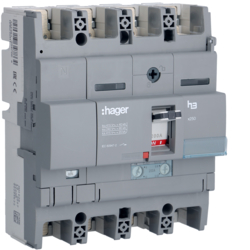Hager HNB202H, MCCB X250 4P 60% 40kA 200A TM, 3250613347864