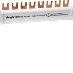 Hager KBN480, Insulated busbar 4P 35mm? for SPA180, 3250613741594