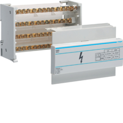 Hager KJ01C, Brass busbar terminal 125A, 4pole, 3250613800222