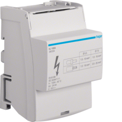 Hager KJ100A, Brass busbar terminal 100A, 4pole, 3250613803544