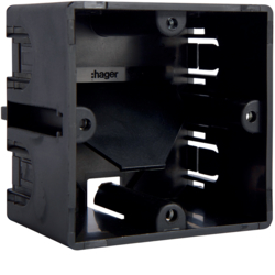 Hager L2618SCHW, L 2618                 Outlet box 1gang, 4012740878319