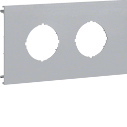 Hager L87317030, Pre-cut lid 2gang,BR70130,grey, 4012740878319