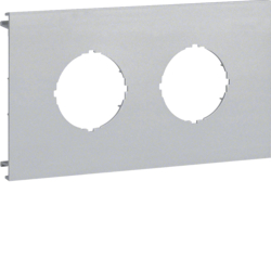 Hager L87317035, Pre-cut lid 2gang,BR70130,light grey, 4012740878319