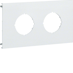 Hager L87319010, Pre-cut lid 2gang,BR70130,pure white, 4012740878319