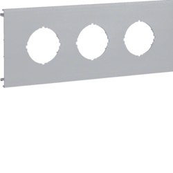 Hager L87337030, Pre-cut lid 3gang,BR70130,grey, 4012740878319