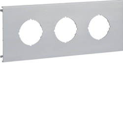 Hager L87337035, Pre-cut lid 3gang,BR70130,light grey, 4012740878319