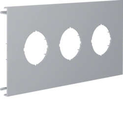 Hager L93037030, Pre-cut lid 3gang,BR70170,grey, 4012740878319