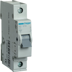 Hager MC101A, MCB 1P 6kA C-1A 1M, 3250614337017