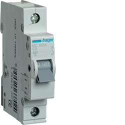 Hager MC102A, MCB 1P 6kA C-2A 1M, 3250614337024