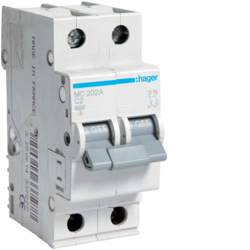 Hager MC202A, MCB 2P 6kA C-2A 2M, 3250614337277