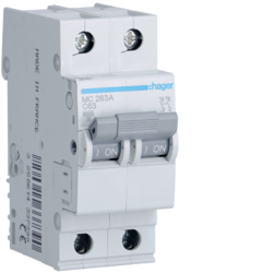 Hager MC263A, MCB 2P 6kA C-63A 2M, 3250614337390