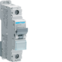 Hager NBN106, MCB 1P 10kA/15kA B-6A 1M, 3250614613692