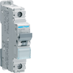 Hager NCN163, MCB 1P 10kA/15kA C-63A 1M, 3250614614682