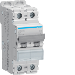 Hager NQN232, MCB 2P 20kA B-32A 2M, 3250614645648