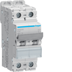 Hager NRN240, MCB 2P 20kA C-40A 2M, 3250614645051