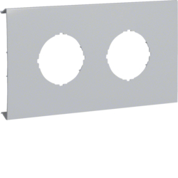 Hager Pre-cut lid 2gang,BRH 70132,light garey