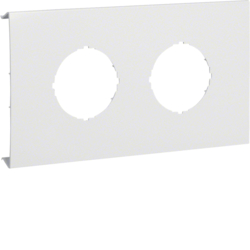 Hager Pre-cut lid 2gang,BRH 70132,pure white