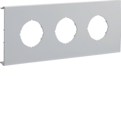 Hager Pre-cut lid 3gang,BRH 70132,light garey