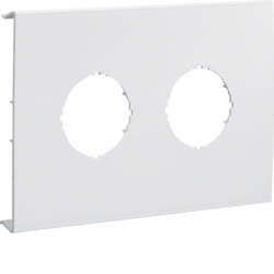 Hager Pre-cut lid 2gang,BRH 70172,pure white