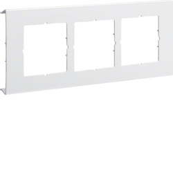 Hager Pre-cut lid 3-gang, purewhite