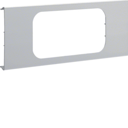 Hager R 6502      Grey 7035  Pre-cut lid 2gang