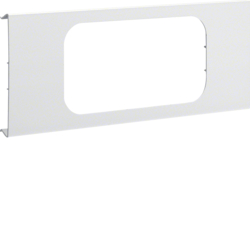 Hager Pre-cut lid 2-gang, purewhite