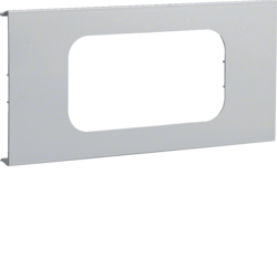 Hager R 6512 Grey 7035 Pre-cut lid 2gang