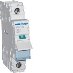 Hager SBN199, 1P 125A Switch, 3250615510327
