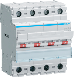 Hager SBN440, 4P 40A Switch, 3250615510198
