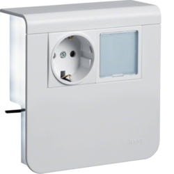 Hager acc.box SL20080 socket+LED p.white