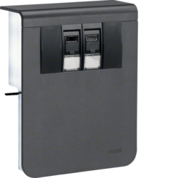 Hager acc.box SL20115 2 x Cat.6 black