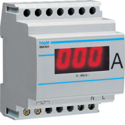 Hager SM401, Digital ammeter 0-400A indirect reading, 3250615634016