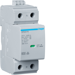 Hager SPA180N, Combi.SPD T1+T2 1P N-PE 100kA cont+fuse, 3250615515063