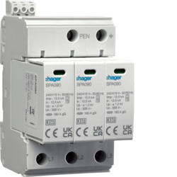 Hager SPA930, SPD T1+T2 3P TN-C 37,5kA, 3250615515179