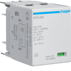 Hager SPN080, Cartridge 25kA class 1 for SPN8xxx, 3250615660961