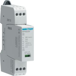 Hager SPN203N, SPD 1P+N pluggable 3kA class 3 Ind., 3250615660619
