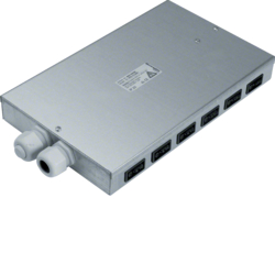 Hager consolidation point power WA 6 sock. wh