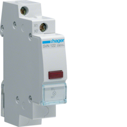 Hager SVN122, Red Indicator light 230VAC, 3250615721624