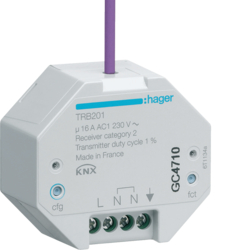 Hager TRB201, Module 1 output 16A flush mounted KNX, 3250615989314