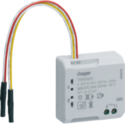Hager TRM690G, Mod. 1FM output 200W 2 wires+2inputs KNX, 3250615989055