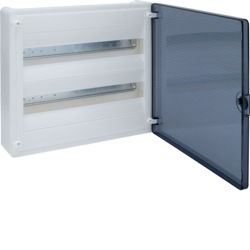 Hager VS218TD, Sm.distr,golf,surface,36M, transp. door, 3250616593121