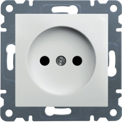 Hager Socket 2P - white