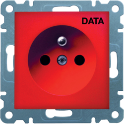 Hager Socket 2P+E "DATA" - red