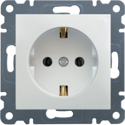 Hager Schuko socket - white