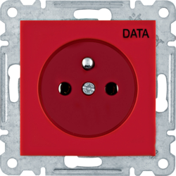 Hager Socket 2P+E "DATA" - red