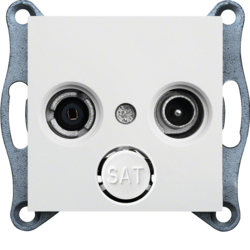 Hager RTV throughpass - white