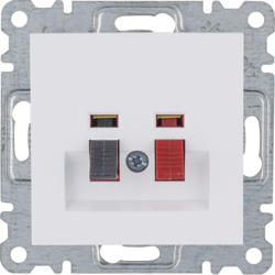 Hager Loudspeaker socket - white