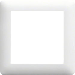 Hager 1-gang plate - white
