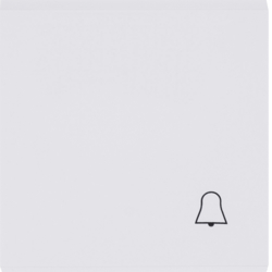 Hager Rocker with symbol ?Bell? - white